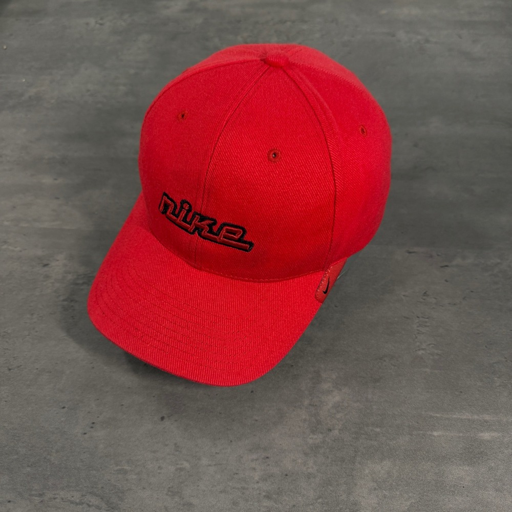 Vintage 90s Nike Athletics Hat Red Embroidered Adjustable Strapback Baseball Cap